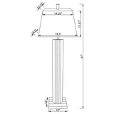 Elena 67" Mirrored Floor Lamp with Brown Scallop Detail