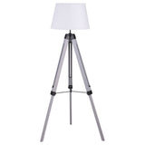 Dayton 56" Grey Metal Tripod Floor Lamp with Empire Shade