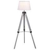 Dayton 56" Grey Metal Tripod Floor Lamp with Empire Shade