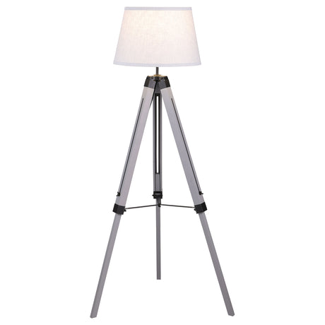 Dayton 56" Grey Metal Tripod Floor Lamp with Empire Shade