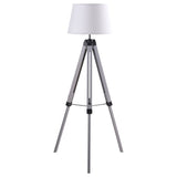 Dayton 56" Grey Metal Tripod Floor Lamp with Empire Shade