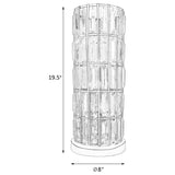 Wanda 20-Inch Crystal Shade Bedside Lamp in Black