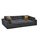Custom Configuration Modular Sectional With Toss Pillows