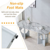 Modern Dining Table With Sleek Hollow-Out Frame And Accents