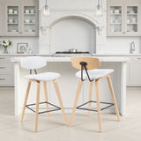 Fox - Swivel Counter Height Stool - Light Brown