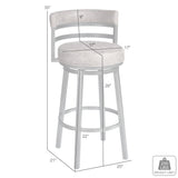 Madrid - 26" Barstool - Mineral Finish With Bandero Tobacco Upholstery