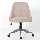 Enveloping Bucket Back Swivel Computer Chair For Home Decor - Beige