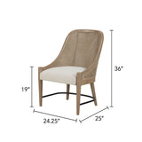 Cane - Backed Host Chair Colored (Set of 2) - Sand - Chair Sets - Alpine Outlets
