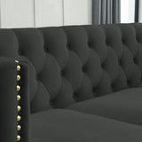 Modern Sofa With Button Tufting, Upholstered Couch For Living Room