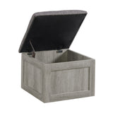 Uster - Coffee Table With Four Storage Stools - Gray