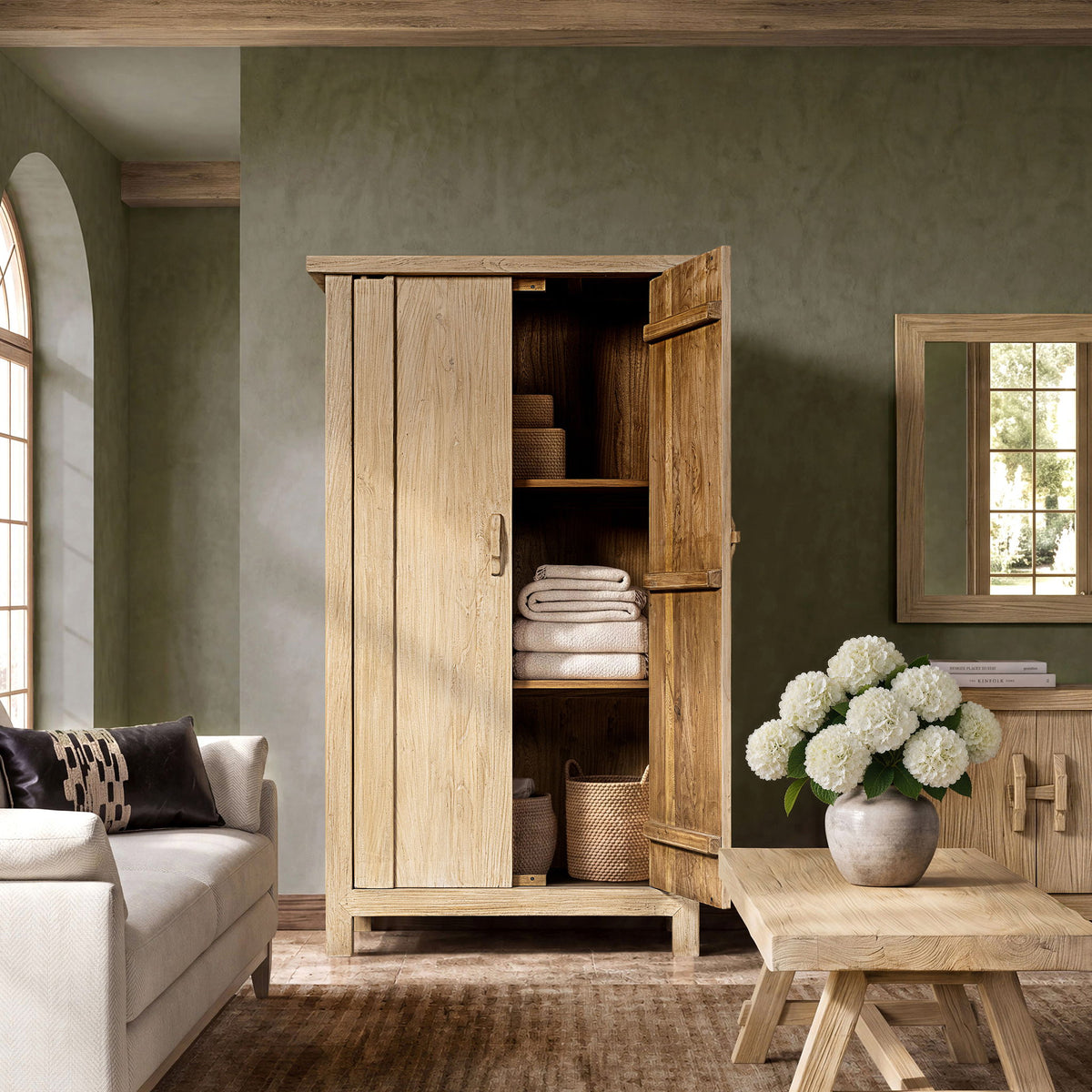 Fable - 2 Door Storage Cabinet - Light Natural Brown