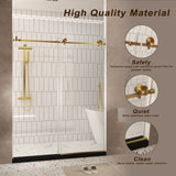 Frameless Shower Door, Smooth Sliding Tracks