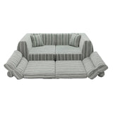 3 Seater, Couch With Throw Pillows For Living Room