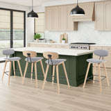 Fox - Swivel Counter Height Stool - Light Brown