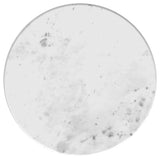 Baldwin Round Marble Top Side Table, White and Gold