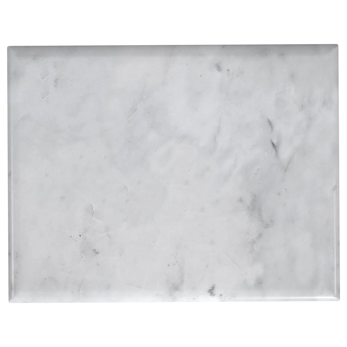 Baldwin Rectangular White Marble and Gold Side Table