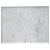Baldwin Rectangular White Marble and Gold Side Table