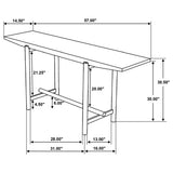 Darius Solid Mango Wood Console Table in Natural