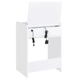 Danbury 3-Drawer Makeup Vanity and Stool Set, White High Gloss