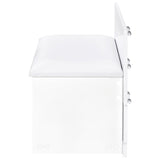 Danbury 3-Drawer Makeup Vanity and Stool Set, White High Gloss