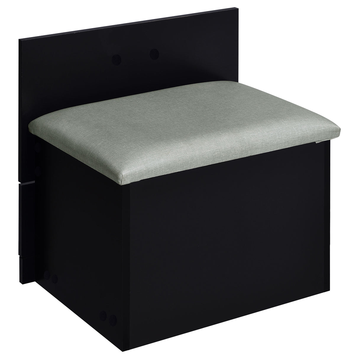 Danbury 3-Drawer Makeup Vanity and Stool Set, Black High Gloss