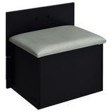 Danbury 3-Drawer Makeup Vanity and Stool Set, Black High Gloss