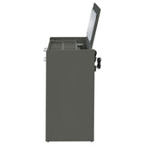 Danbury 3-Drawer Makeup Vanity and Stool Set, Grey High Gloss
