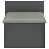Danbury 3-Drawer Makeup Vanity and Stool Set, Grey High Gloss