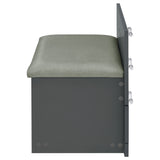 Danbury 3-Drawer Makeup Vanity and Stool Set, Grey High Gloss