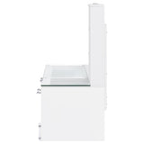 Flora 2-Drawer Vanity Set with LED Mirror, White High Gloss
