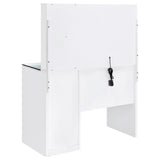 Flora 2-Drawer Vanity Set with LED Mirror, White High Gloss