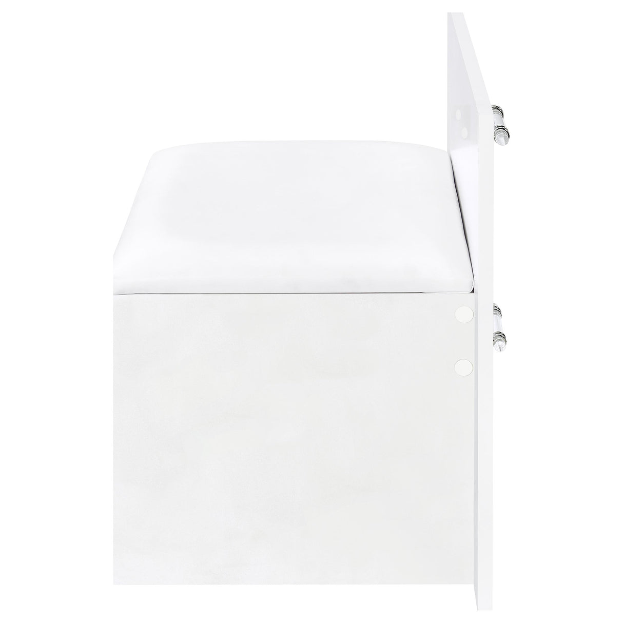 Flora 2-Drawer Vanity Set with LED Mirror, White High Gloss