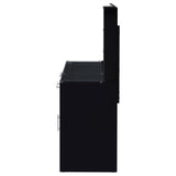 Flora 2-Drawer Vanity Set with LED Mirror - Black High Gloss
