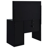 Flora 2-Drawer Vanity Set with LED Mirror - Black High Gloss
