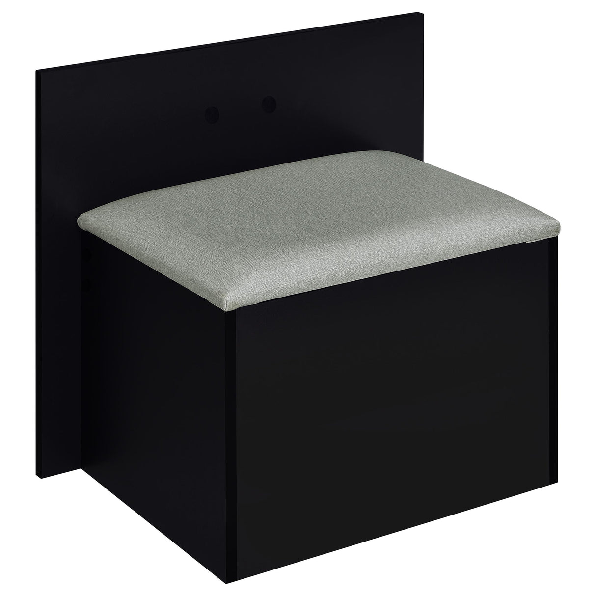 Flora 2-Drawer Vanity Set with LED Mirror - Black High Gloss