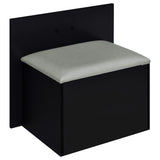 Flora 2-Drawer Vanity Set with LED Mirror - Black High Gloss