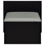 Flora 2-Drawer Vanity Set with LED Mirror - Black High Gloss