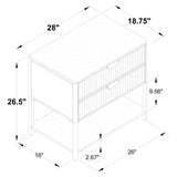 Zimmerlee 2-Drawer Side Table with Shelf, Rust Brown