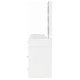 Regina Makeup Vanity Table Set with LED Mirror, White