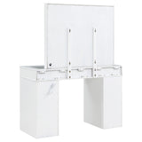 Regina Makeup Vanity Table Set with LED Mirror, White