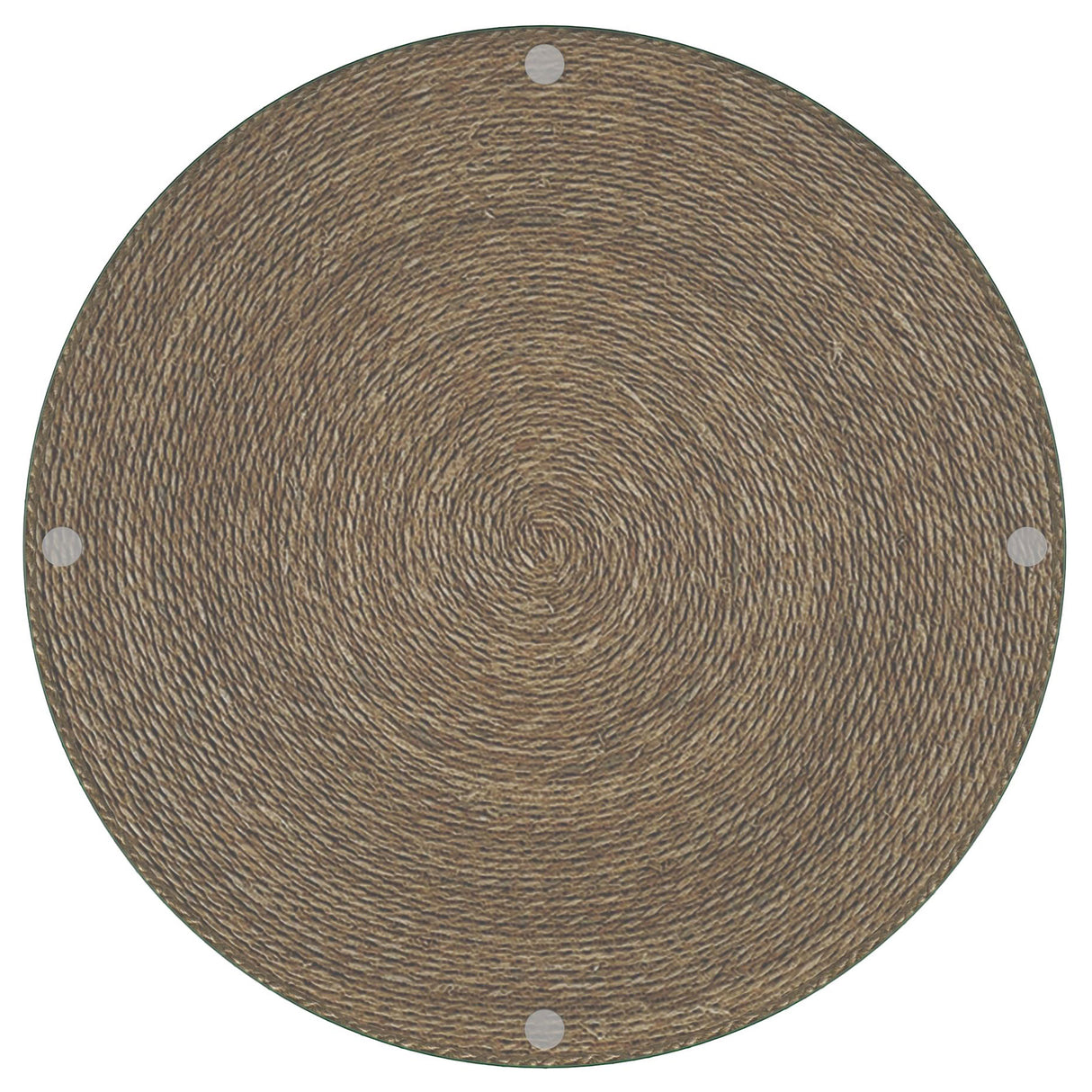 Halden Round Woven Seagrass Accent Side Table, Light Brown