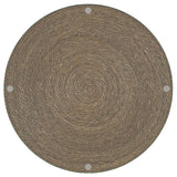 Halden Round Woven Seagrass Accent Side Table, Light Brown