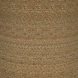 Halden Round Woven Seagrass Accent Side Table, Light Brown