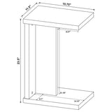 Clower C-Shaped Sofa Side Table, Light Oak Engineered Wood