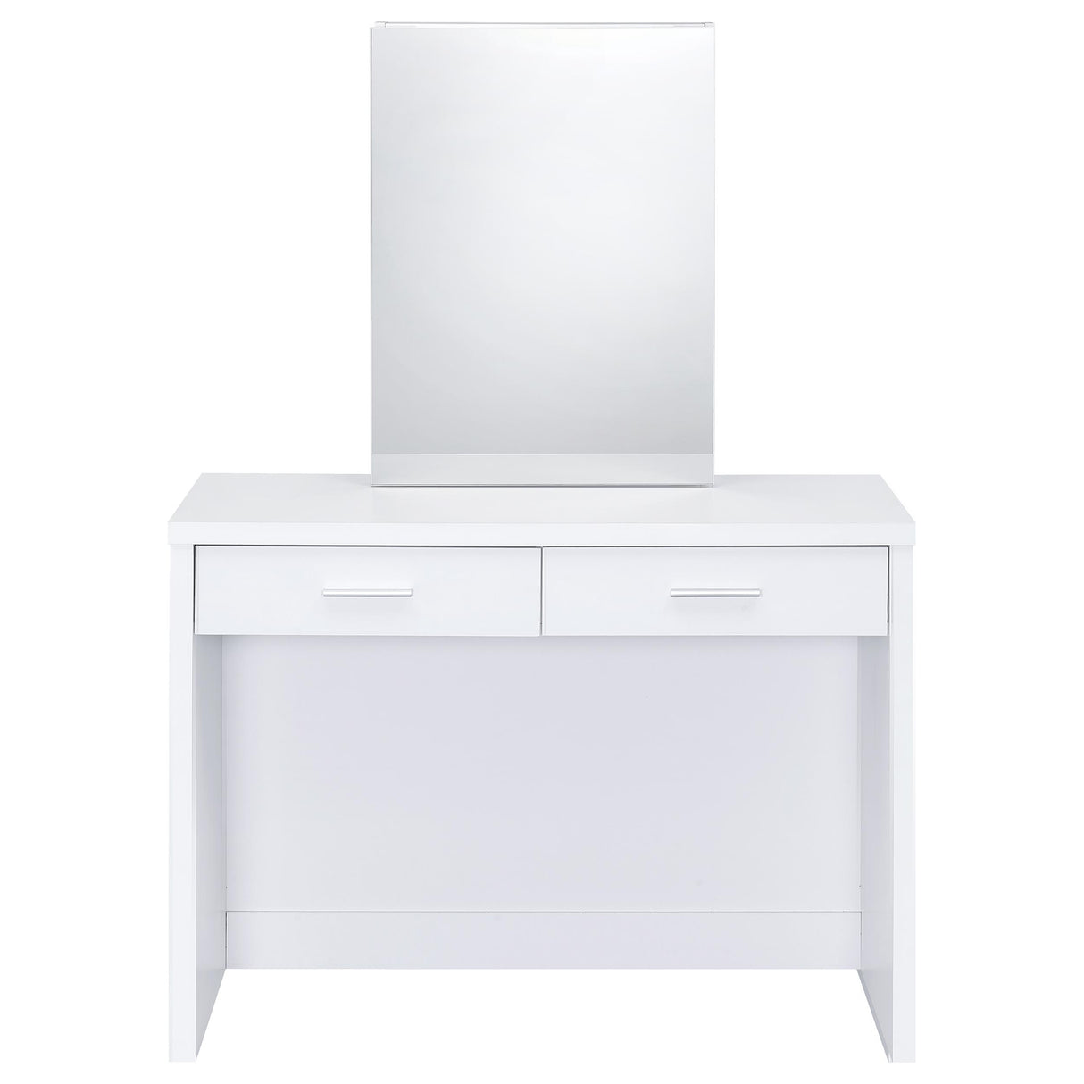 Bunbury White Makeup Vanity Table Set with Mirror and Stool