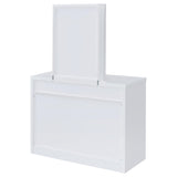 Bunbury White Makeup Vanity Table Set with Mirror and Stool