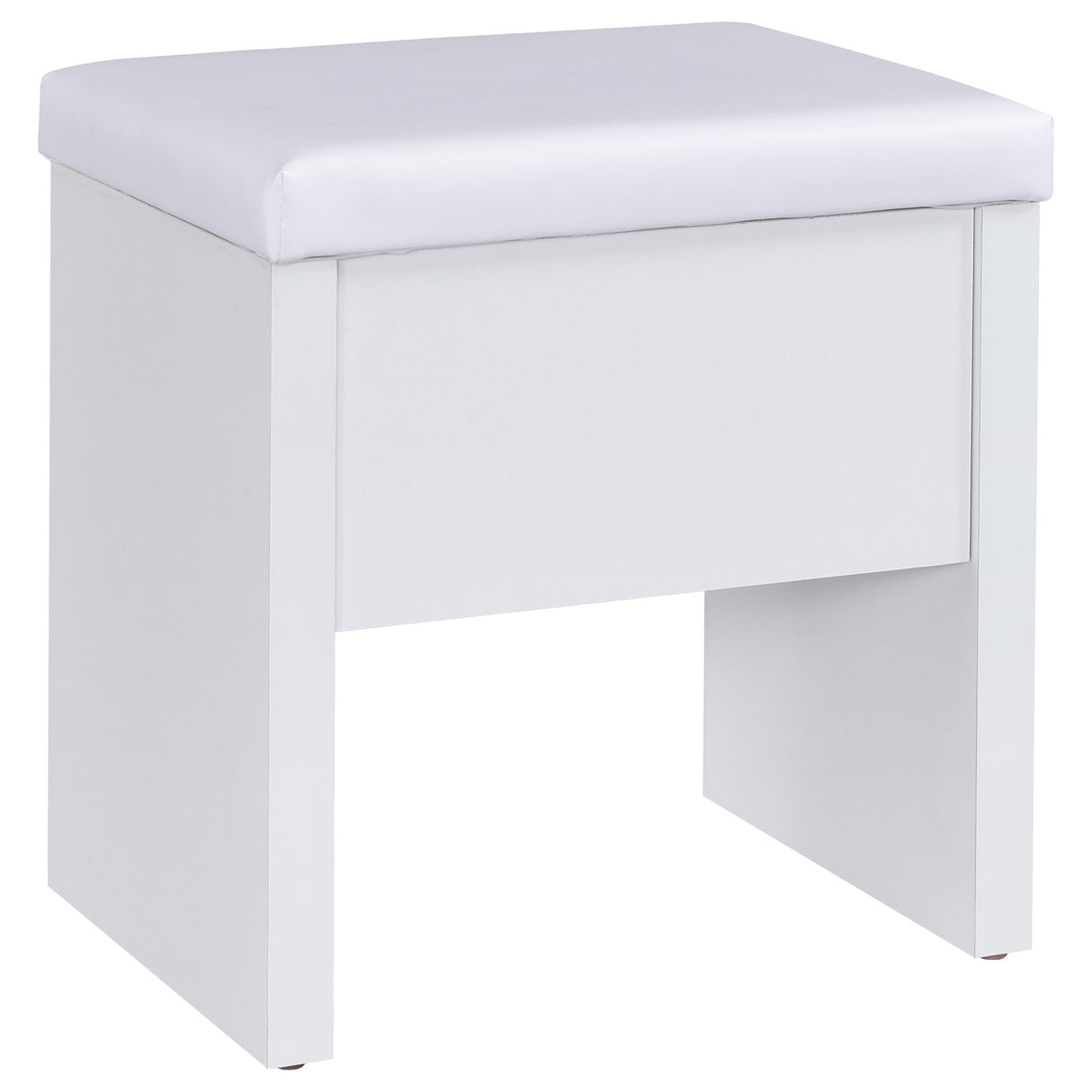 Bunbury White Makeup Vanity Table Set with Mirror and Stool