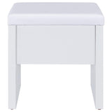 Bunbury White Makeup Vanity Table Set with Mirror and Stool