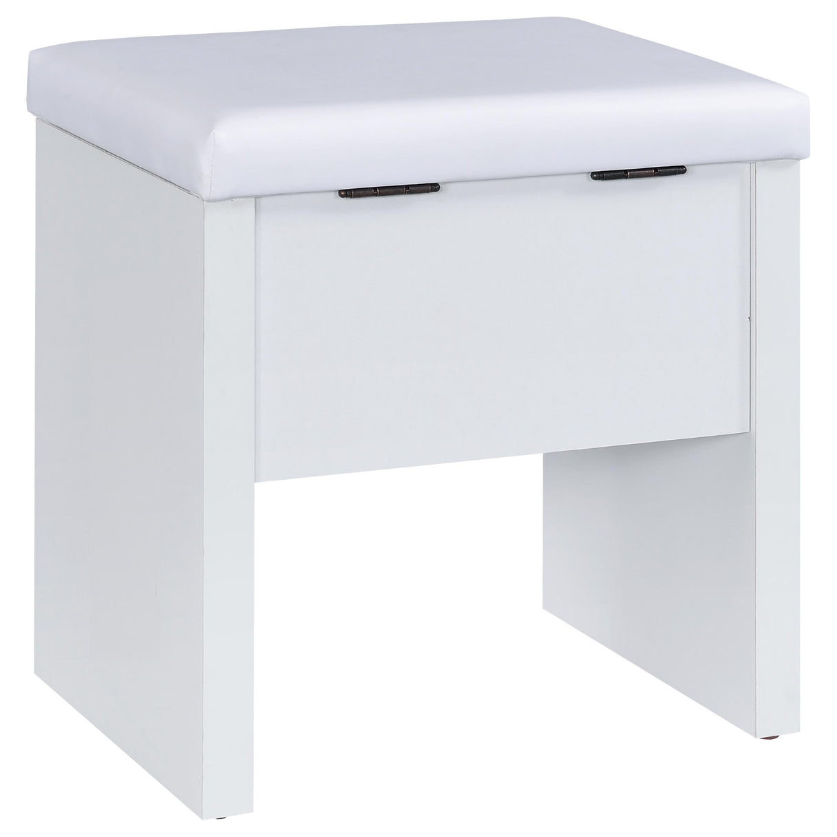 Bunbury White Makeup Vanity Table Set with Mirror and Stool