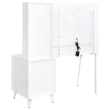 Souza 5-Drawer Makeup Vanity Table with LED Mirror, White High Gloss